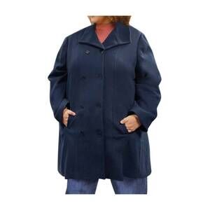 NEW ON THE PLUS SIDE long sleeve peacoat - plus size in navy